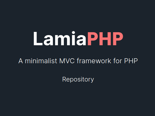 LamiaPHP Framework